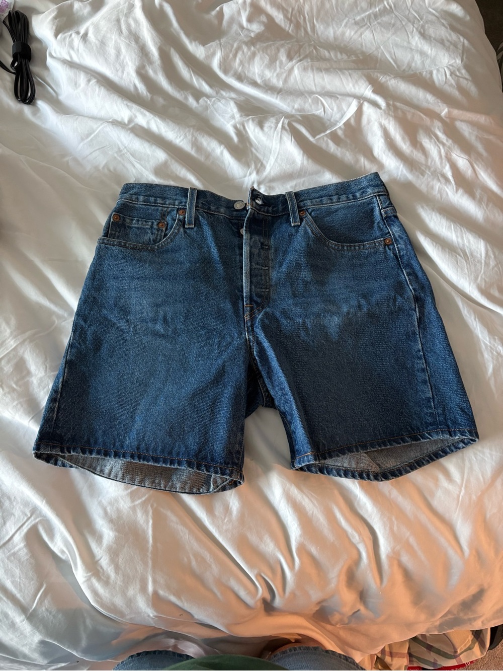 Levi's Dark Blue Denim Jean Shorts